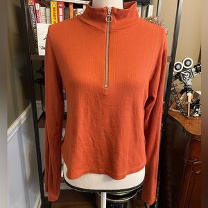 Wild Fable Orange Zip-Up Top